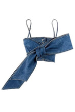 Load image into Gallery viewer, Big Bow Denim Top