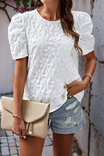 Load image into Gallery viewer, White Round Neck Floral Top