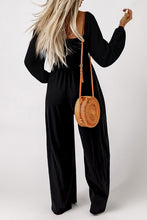 Load image into Gallery viewer, Black Wide Leg Jumpsuit