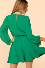 Load image into Gallery viewer, Kelly Green Romper with Buttoned Back