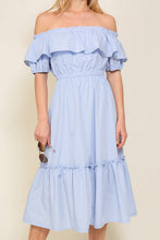 Load image into Gallery viewer, Off Shoulder Midi Dress