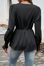 Load image into Gallery viewer, Black V Neck Blouse