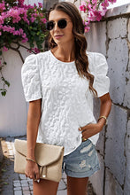 Load image into Gallery viewer, White Round Neck Floral Top