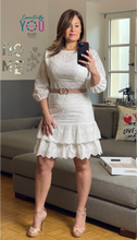 Load image into Gallery viewer, Eyelet Dress with Belt