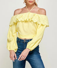 Load image into Gallery viewer, Halter Cold Shoulder Top