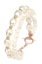 Load image into Gallery viewer, Pearl Accent Layered Bracelet
