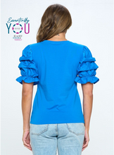 Load image into Gallery viewer, Ruffle Detailed Sleeve Top