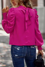 Load image into Gallery viewer, Fuchsia High Neck Ruffle Top