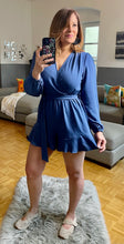Load image into Gallery viewer, Cross V Neck Belt Solid Romper
