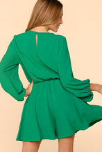 Load image into Gallery viewer, Kelly Green Romper with Buttoned Back
