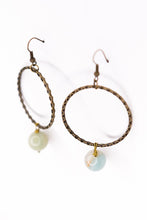Load image into Gallery viewer, Dangle Natural Hoop Earrings
