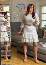 Load image into Gallery viewer, Eyelet Dress with Belt
