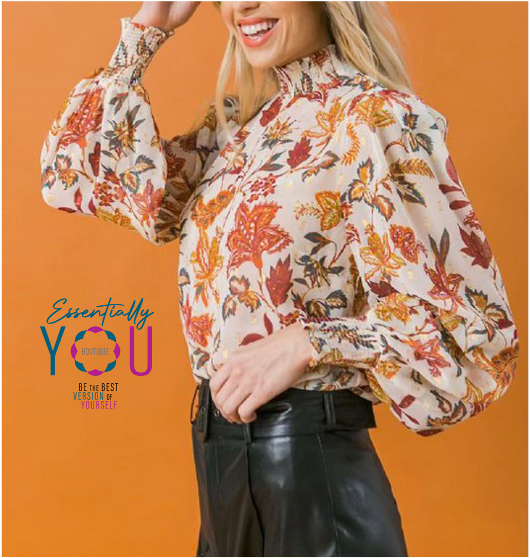 Floral Print Woven Top