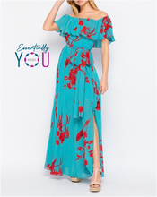 Load image into Gallery viewer, Floral Print Off-Shoulder Maxi
