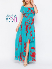 Load image into Gallery viewer, Floral Print Off-Shoulder Maxi
