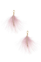 Load image into Gallery viewer, Gem Link Feather Dangle Earrings
