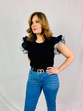 Load image into Gallery viewer, White Double Ruffle Sleeve Top
