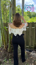 Load image into Gallery viewer, Off Shoulder Crochet &amp; Lace Jumpsuit
