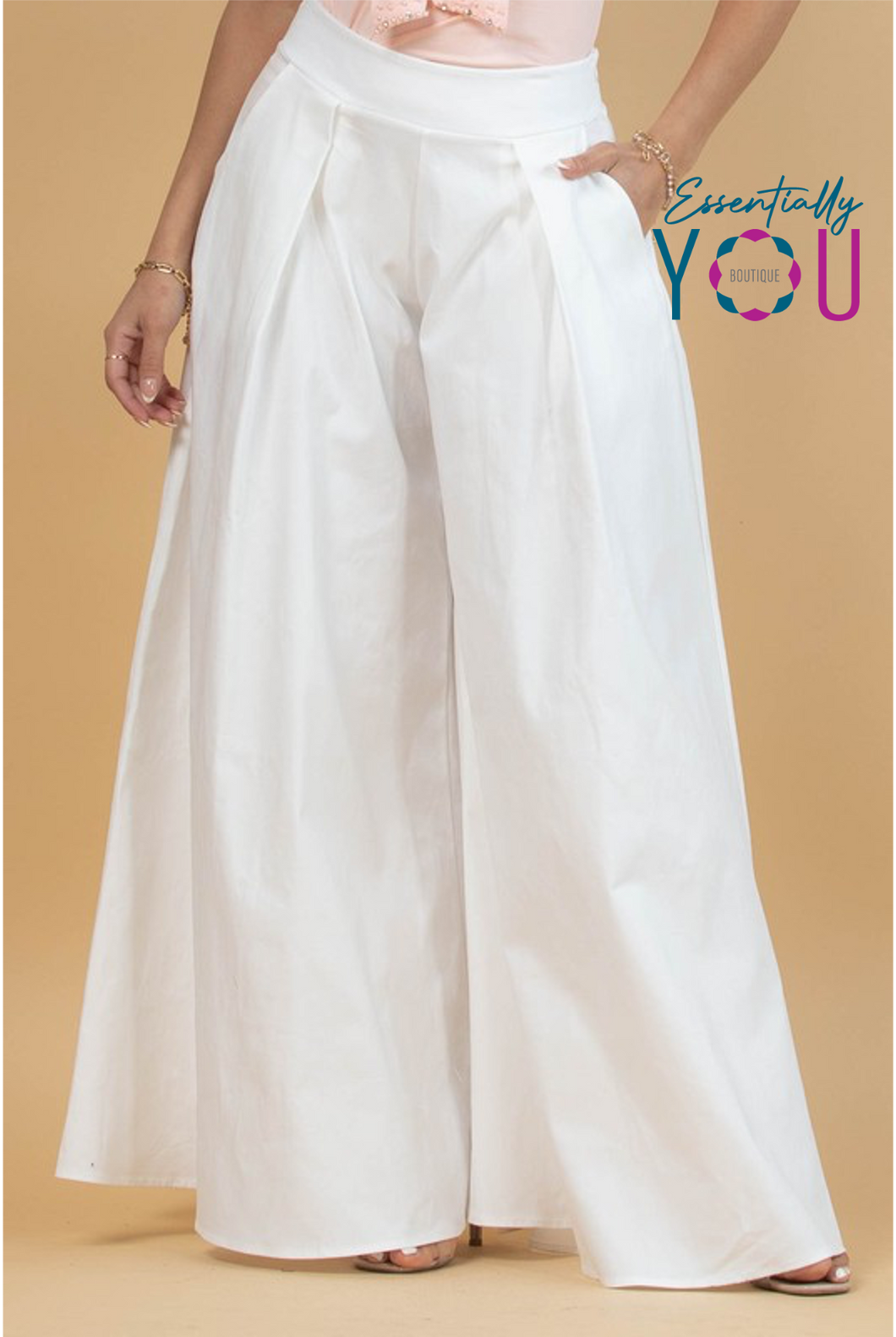 Off White Denim Palazzo