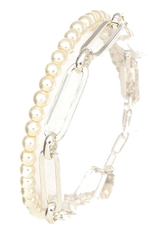 Pearl Chain Accent Bracelet