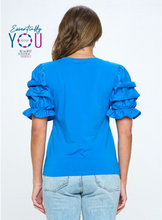 Load image into Gallery viewer, Ruffle Detailed Sleeve Top
