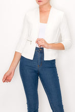 Load image into Gallery viewer, White 3/4 Sleeve Blazer

